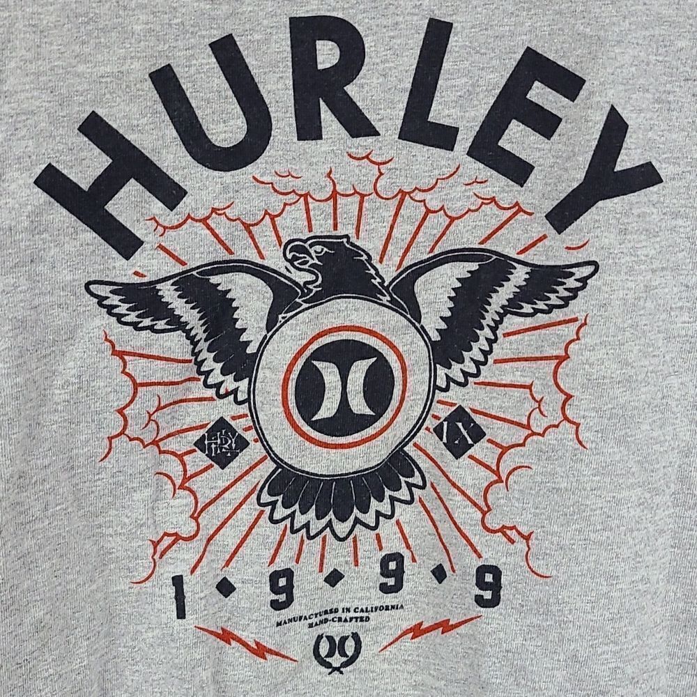 Hurley Eagle Graphic Tshirt Boys Medium Classic Fit Americana Cotton Tee Youth - Picture 3 of 7